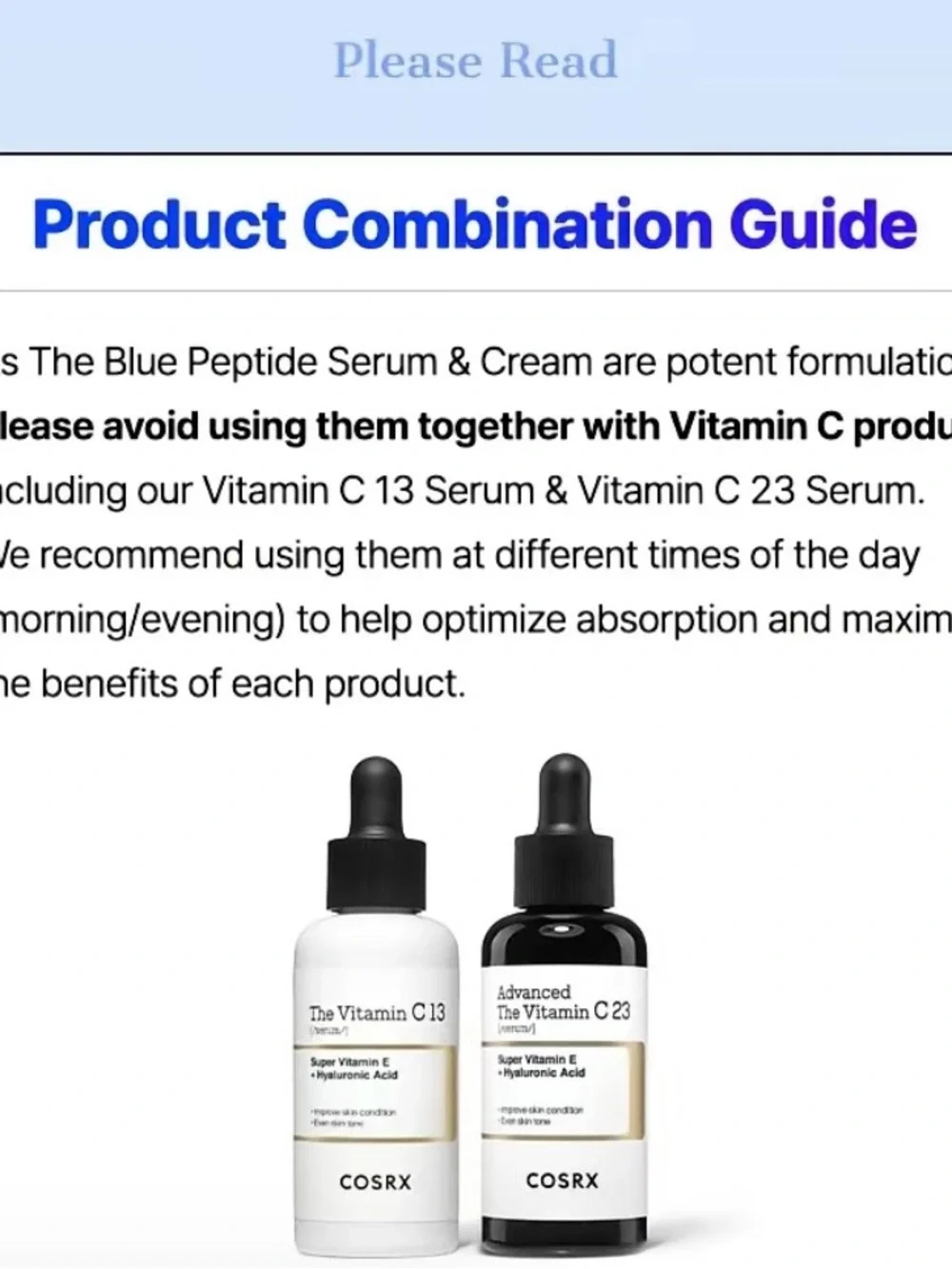 COSRX Blue Peptide Bakuchiol Plump Glow Serum - Blue Bottle